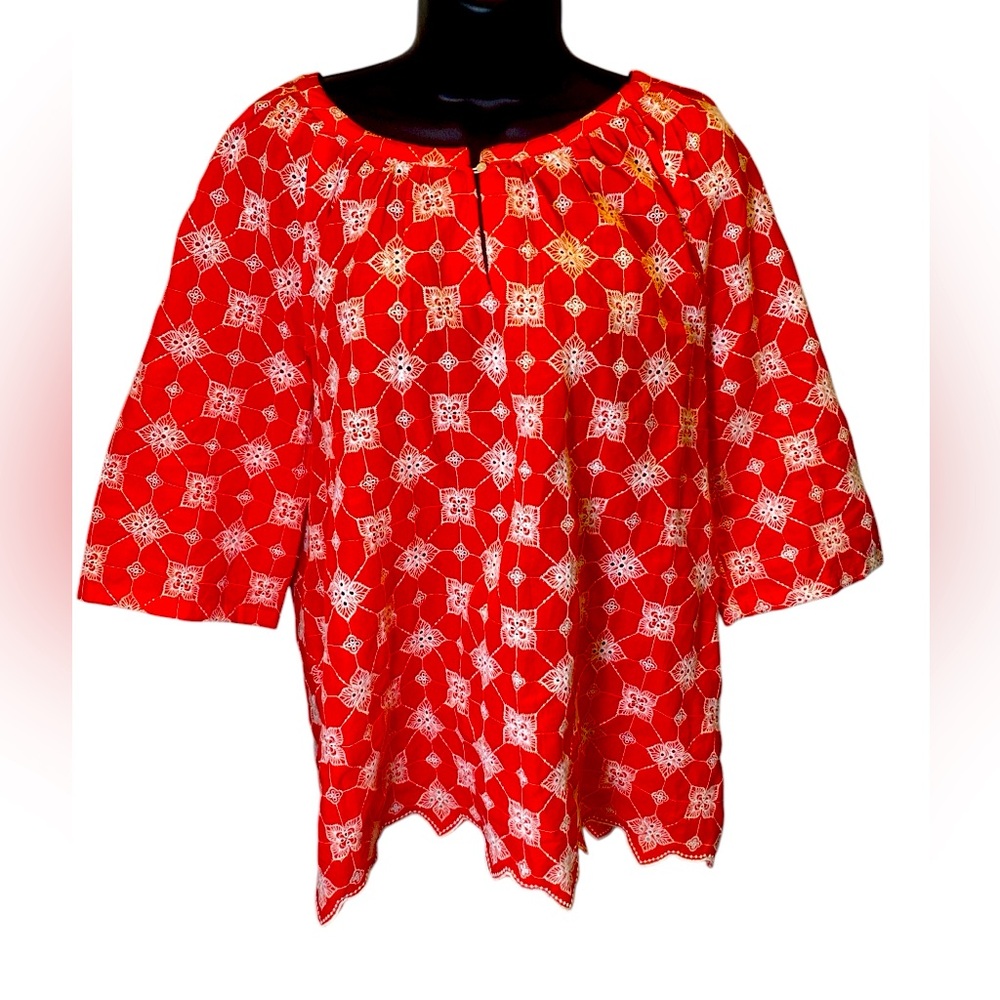 Ruby Rd.  Women's Top with intricate patterns and stitching. Size M